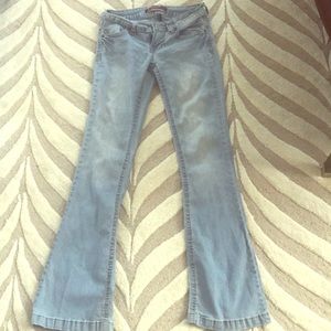 Light blue flare jeans